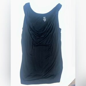 Mossimo Supply Co. Black Draped Tank Top
